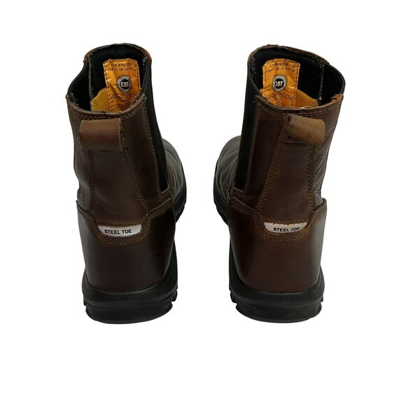 CAT Wheelbase Steel Toe Leather Chelsea Work Boots Mens 11 USA Brown Revive Tech main image 5